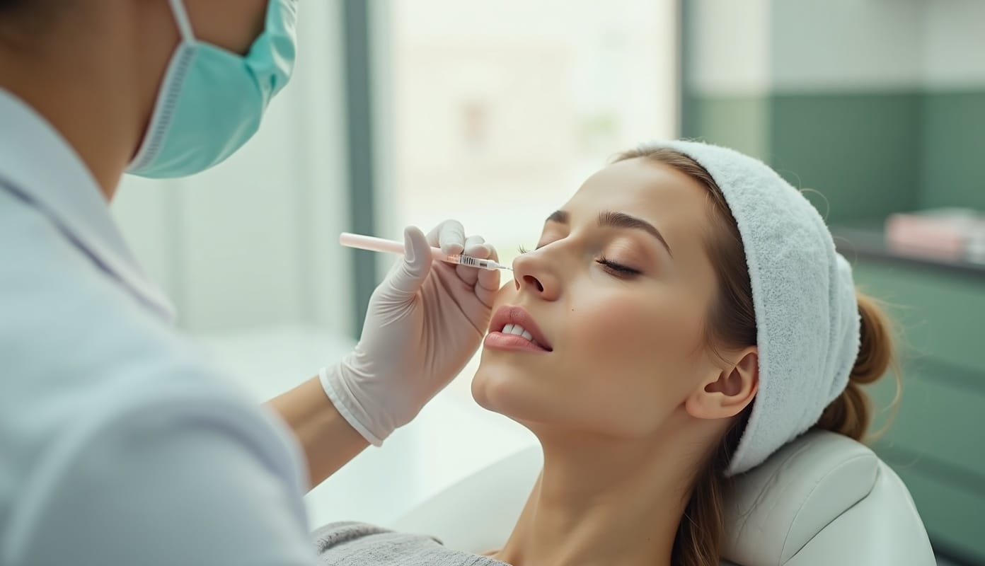 Dermatologist performing a quick in-office skin tag removal in South Tampa
