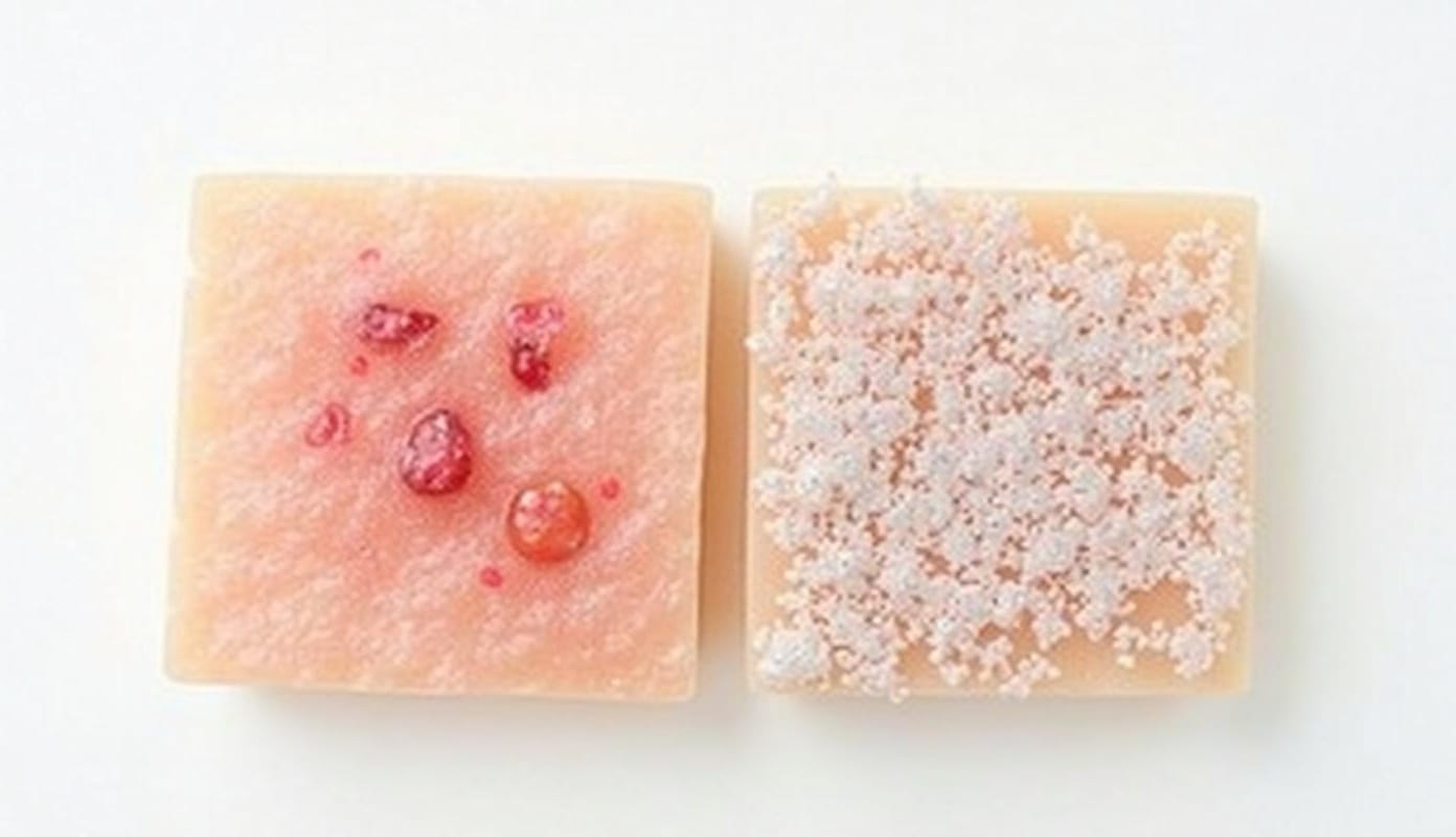 Clinical comparison of eczema and psoriasis skin conditions